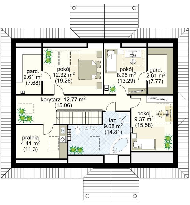 Планировка проекта дома №pl-256 Kreska II_pl4.png